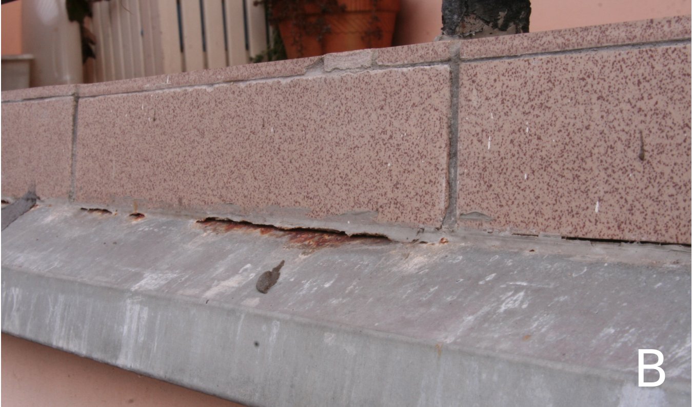 Korozja blachy na balkonie B