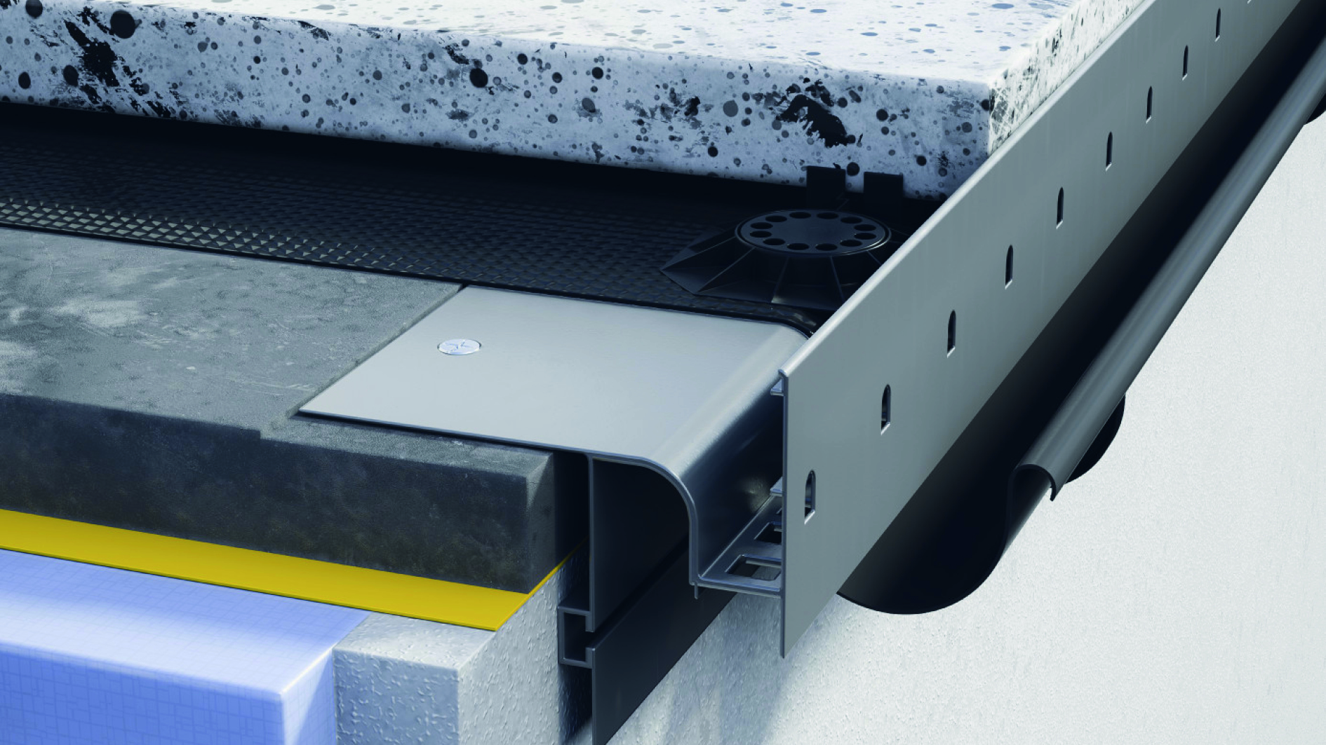 Wizualizacja SMARTA, przekrój przez posadzkę