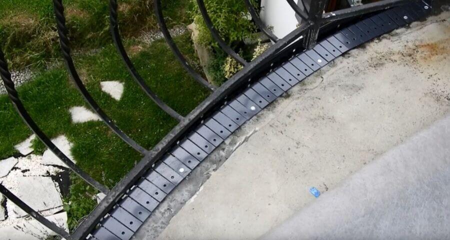 Montaż Profilu okapowego na taras półokrągły