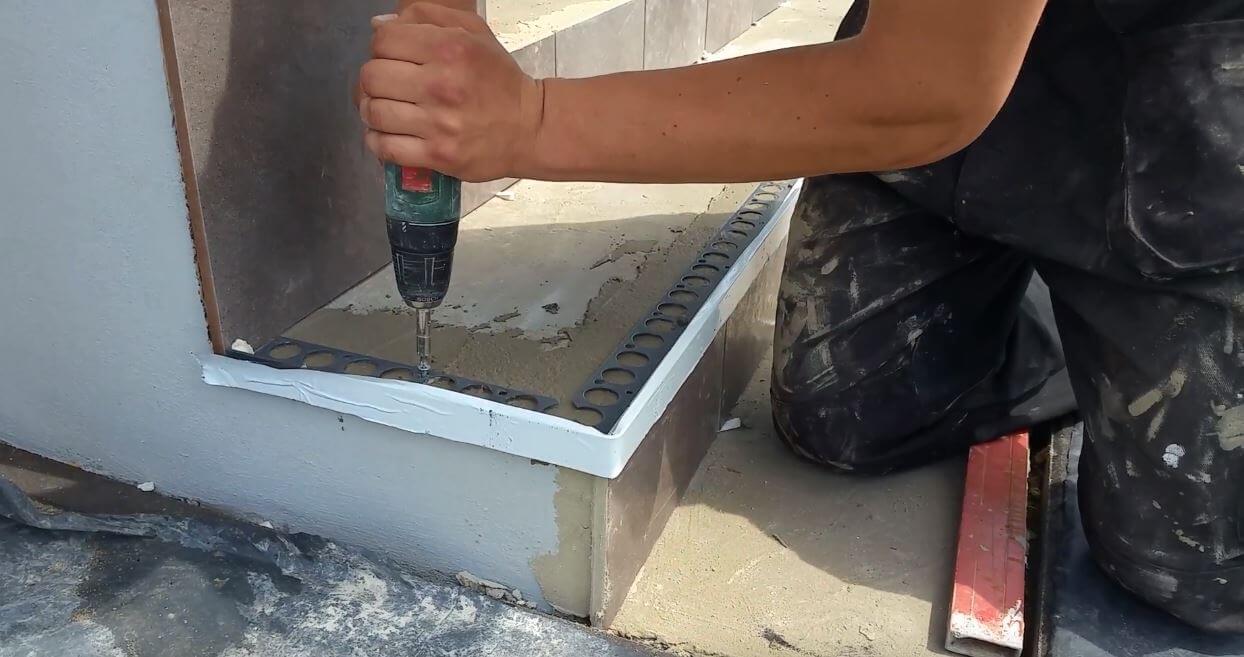 Montaż profilu SC1 na taras naziemny